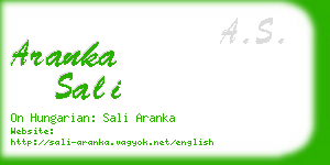 aranka sali business card